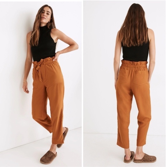 Madewell Pants - Madewell Women's Dunaway  Paperbag Waist Pants Size L